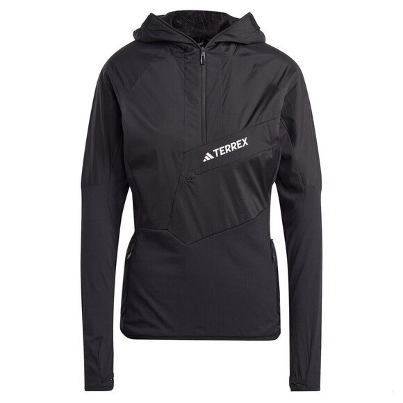 Adidas TERREX Techrock Ultralight 1/2-Zip Hooded Fleece Jacket Size L New - Picture 1 of 15